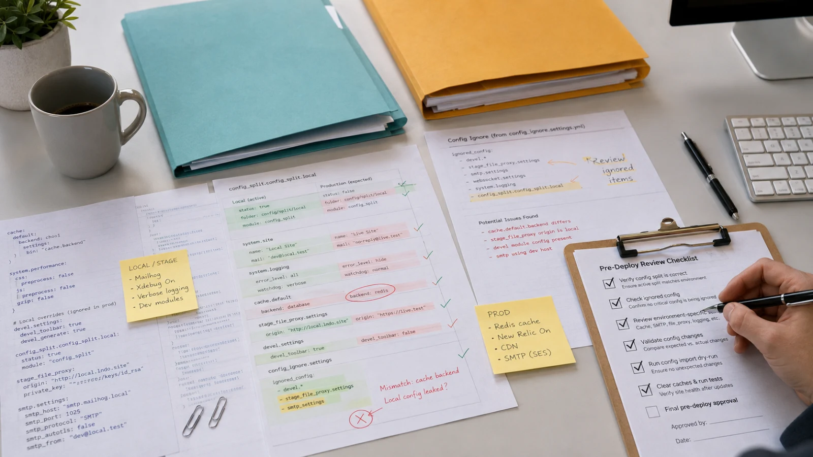 Config Split and Config Ignore Checklist for Drupal Agencies